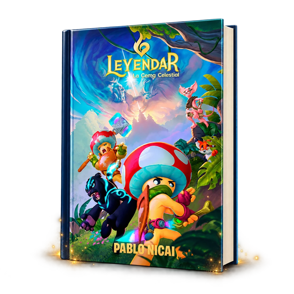 Leyendar La Gema Celestial: libro cerrado con lomo ajustado